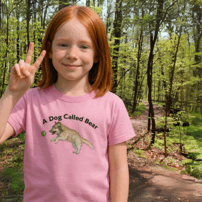 A Dog Called Bear pale pink t-shirt