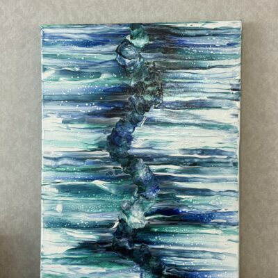 Original Art: Moving through blue