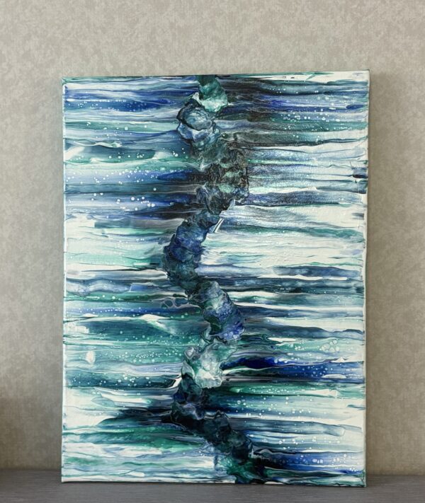 Original Art: Moving through blue
